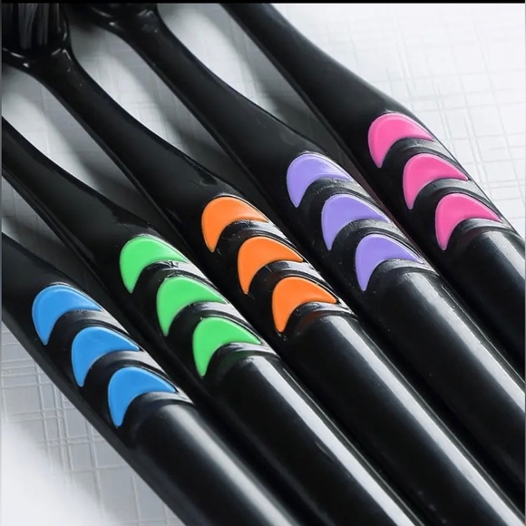 Soft Bristle Toothbrush Adult Bamboo Charcoal Household Fine Hair Antibacterial - Picture 3 of 7